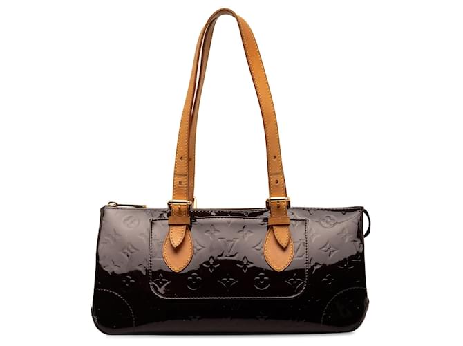 Purple Louis Vuitton Monogram Vernis Rosewood Avenue Shoulder Bag Leather  ref.1269469