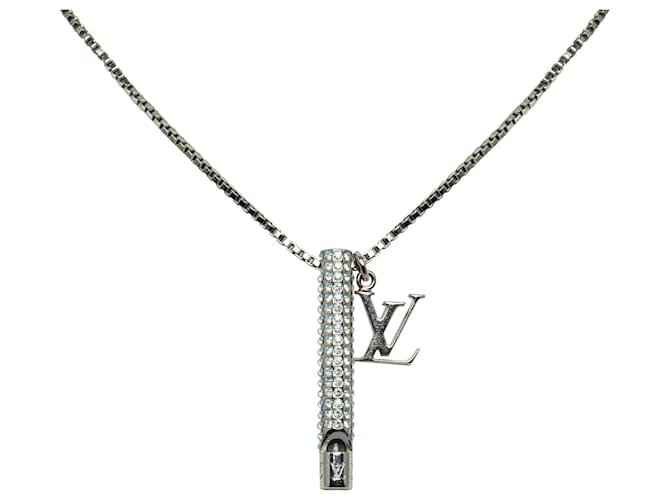 Colar com pingente de corrente Louis Vuitton LV Whistle em prata Metal  ref.1269493