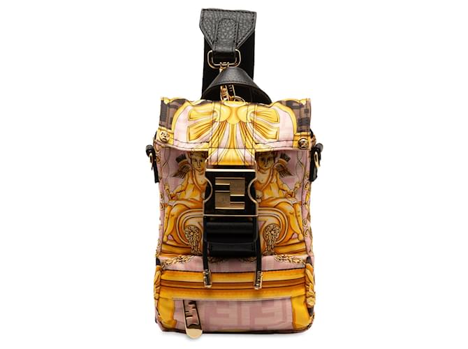 Pink Versace x Versace Mini Fendiness Convertible Backpack Cloth  ref.1269496