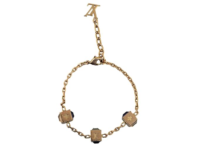 Gold Louis Vuitton Gamble Crystal Bracelet Golden  ref.1269514