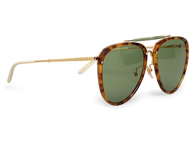 Gafas de sol tintadas de aviador Gucci marrones Castaño  ref.1269535