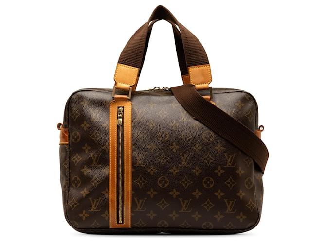 Braune Louis Vuitton-Monogramm-Sac-Bosphore-Business-Tasche Leinwand  ref.1269539
