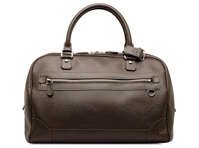 Brown Louis Vuitton Taiga Stanislav Travel Bag Leather  ref.1269562