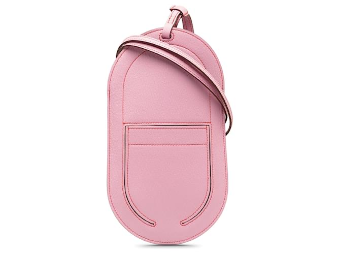 Hermès Pink Hermes Chevre In-The-Loop To Go GM Phone Case Leather  ref.1269572