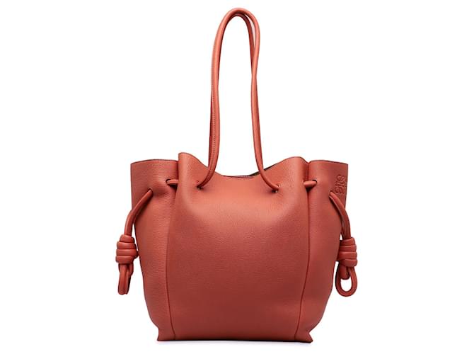 Red Loewe Small Flamenco Knot Tote Bag Leather  ref.1269578