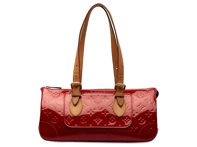 Bolsa de ombro vermelha Louis Vuitton Monograma Vernis Rosewood Avenue Vermelho Couro  ref.1269580