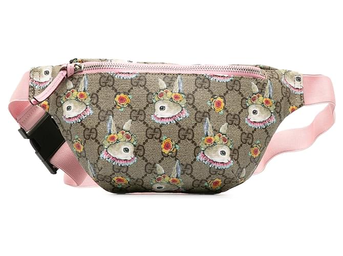 Multicolor Gucci x Higuchi Yoko GG Supreme Rabbit Childrens Belt Bag Multiple colors Cloth  ref.1269585