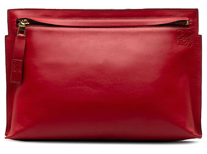 Red Loewe T Pouch Leather  ref.1269586