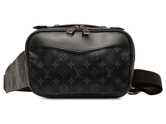Black Louis Vuitton Monogram Eclipse Explorer Bumbag Belt Bag Leather  ref.1269597