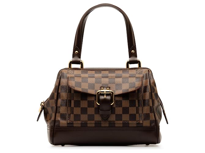 Brown Louis Vuitton Damier Ebene Knightsbridge Handbag Leather  ref.1269627