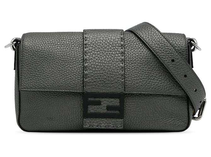 Gray Fendi Selleria Convertible Waist Bag Satchel Leather  ref.1269650