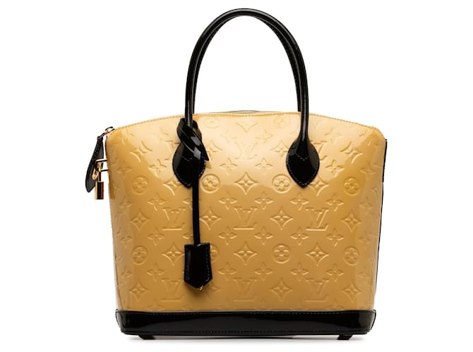 Bolsa Louis Vuitton Vernis Lockit PM amarela Amarelo Couro  ref.1269651