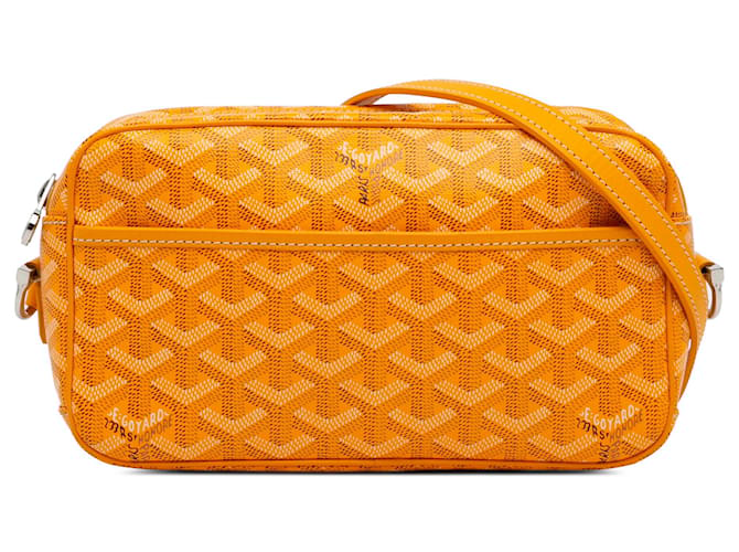 Orange Goyard Goyardine Sac Cap Vert Crossbody Bag Leather  ref.1269685