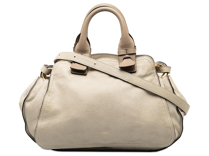 Chloé Bolsa Creme Chloe Fynn Cru Couro  ref.1269717