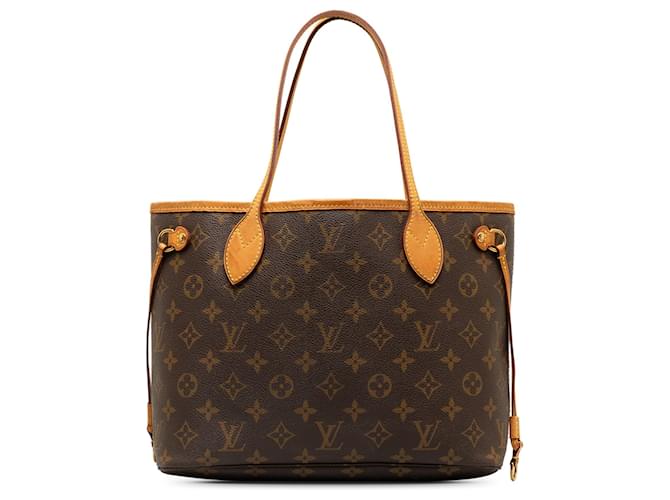 Brown Louis Vuitton Monogram Neverfull PM Tote Bag Leather  ref.1269721
