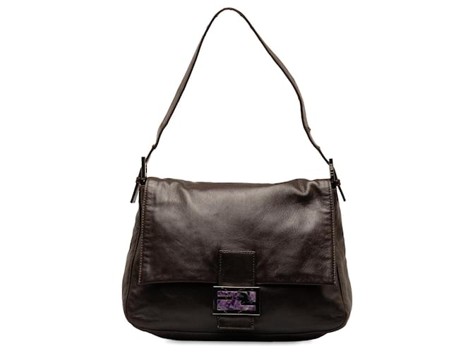 Brown Fendi Leather Mamma Forever Shoulder Bag  ref.1269748