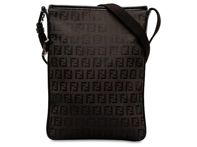 Brown Fendi Zucchino Crossbody Bag Leather  ref.1269772