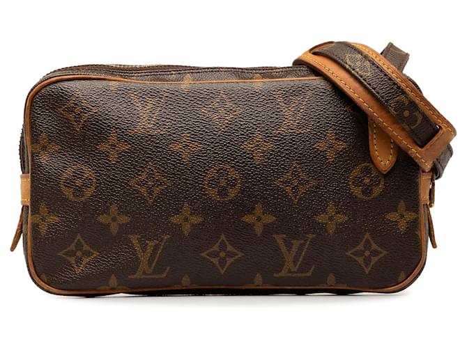 Brown Louis Vuitton Monogram Pochette Marly Bandouliere Crossbody Bag Cloth  ref.1269802