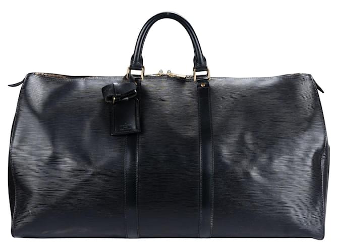 Louis Vuitton Noir Epi Leather Keepall 55 Black  ref.1269834