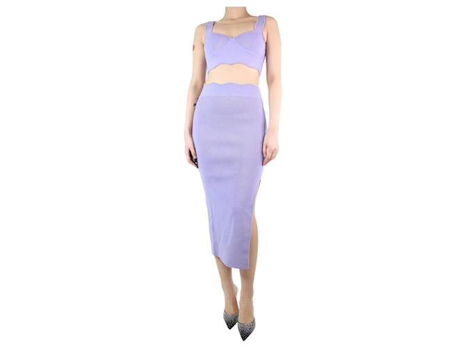 Autre Marque Lilac bralette and skirt set - size S Purple Viscose  ref.1269885