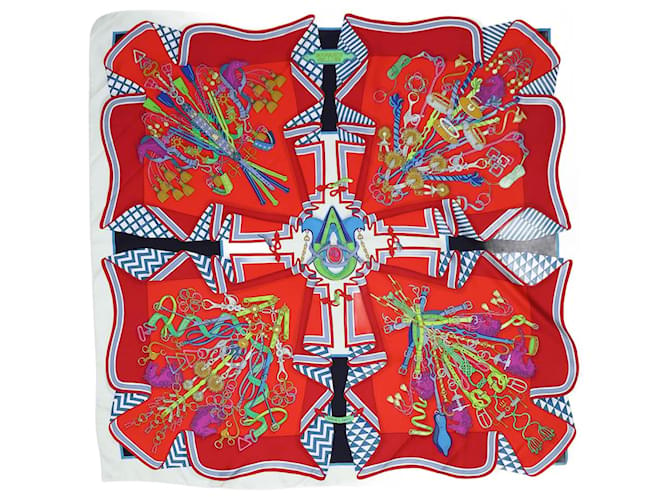Hermès Pañuelo de seda con estampado multicolor  ref.1269900