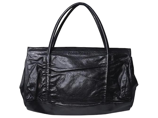 Miu Miu Black leather top handle bag  ref.1269902
