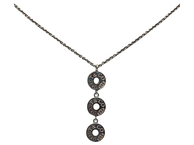 Tiffany & Co Plata tiffany 1837 Collar con colgante de círculo de tres gotas Metal  ref.1269958