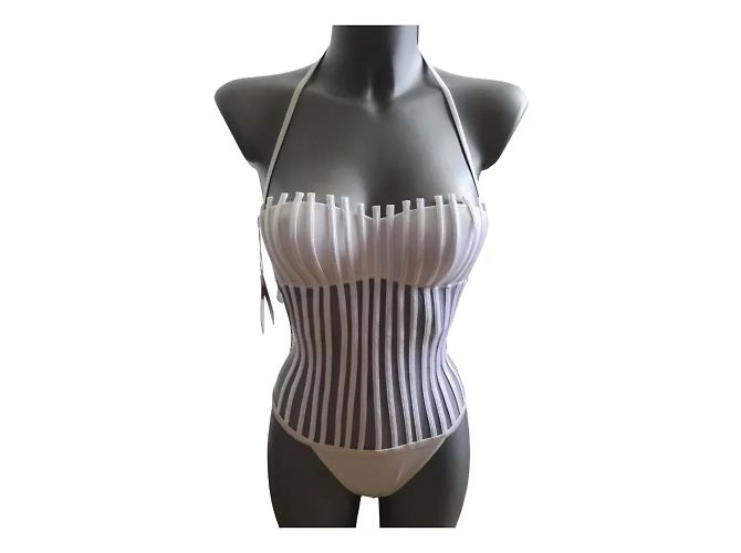 La Perla Die Perle, Größe 40 FR... I 44..DE38.....ES40..US8..UK12, Körbchengröße B, Weiß.