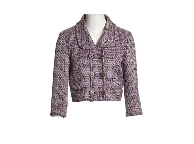 Chanel Paris / Salzburg CC Buttons Lesage Tweed Jacket Lavender  ref.1270019