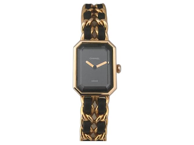 Première Chanel Relógios finos Preto Banhado a ouro  ref.1270021