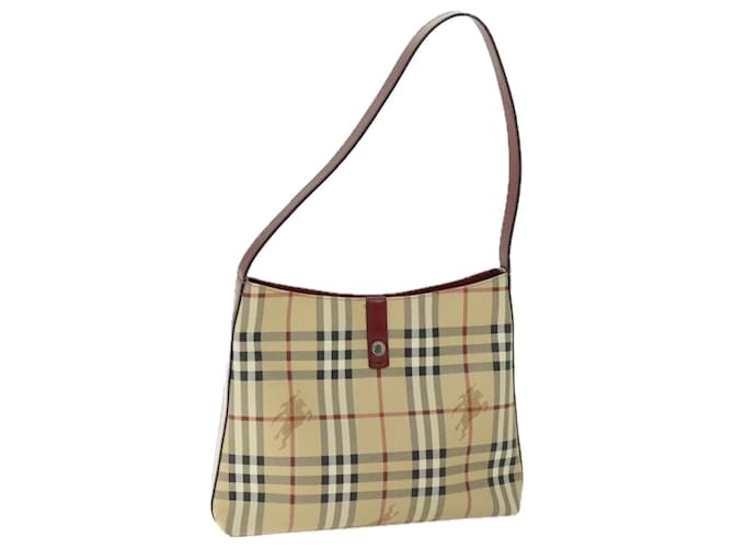 BURBERRY Nova Check Shoulder Bag PVC Beige Auth 67105 Cloth  ref.1270030