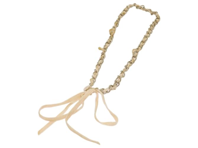 CHANEL Ribbon Chain metal Pink CC Auth bs12327  ref.1270040