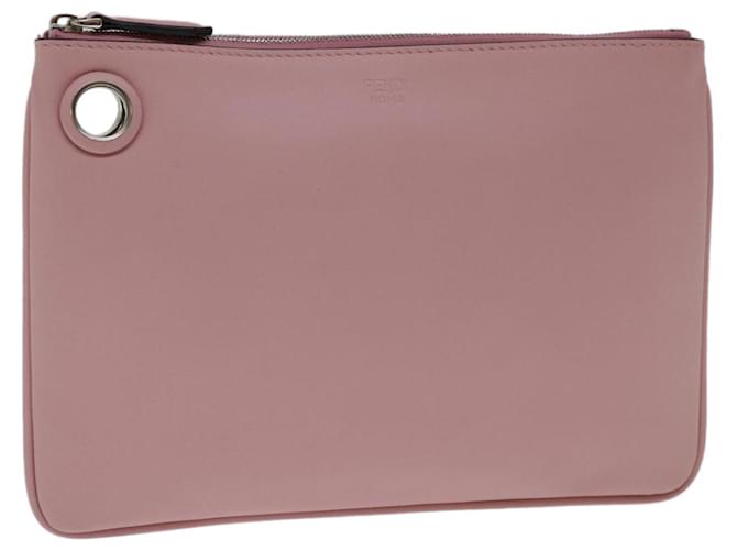 FENDI Pouch Leather Pink Auth bs12269  ref.1270071