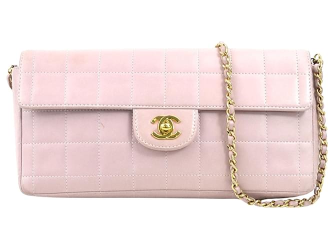 Chanel Chocolate bar Pink Leather  ref.1270437