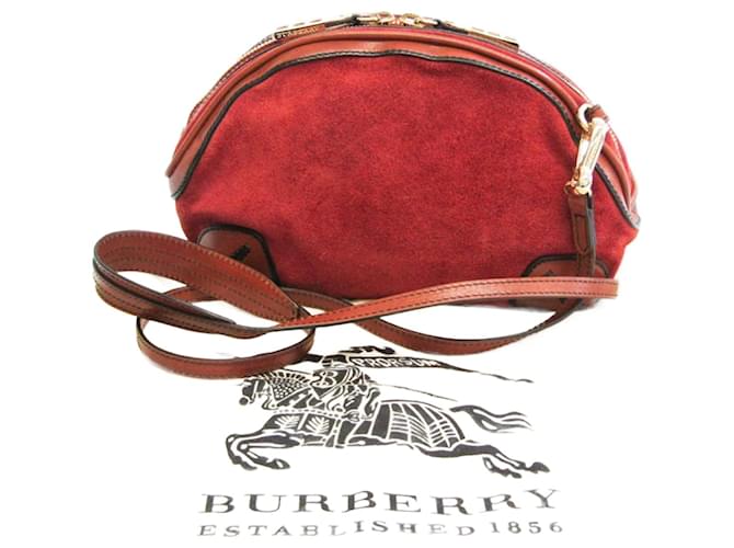 BURBERRY Suede Rouge  ref.1270495