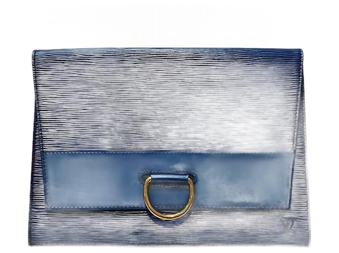 Louis Vuitton Jena Blue Leather  ref.1270532