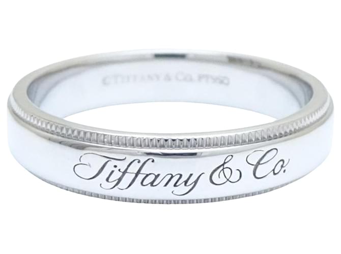 Tiffany & Co Milgrain Plata Platino  ref.1270633