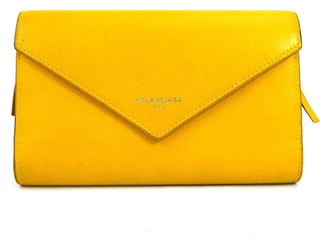 Balenciaga Papier Yellow Leather  ref.1270704