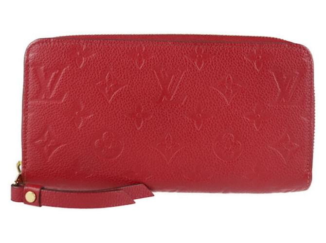 Louis Vuitton Zippy Wallet Red Cloth  ref.1270725