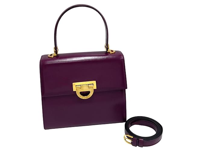 Céline Gancini Purple Leather  ref.1270828
