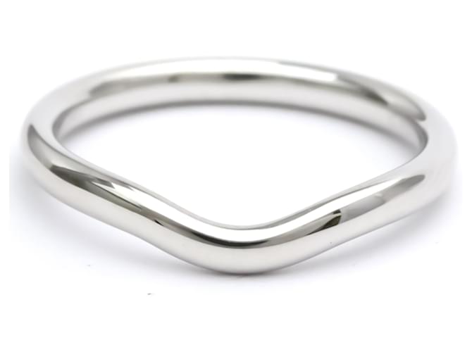 Tiffany & Co Curved band Silvery Platinum  ref.1270892