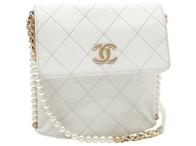 Chanel White Leather  ref.1270949
