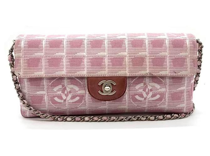 Chanel Travel line Toile Rose  ref.1271079