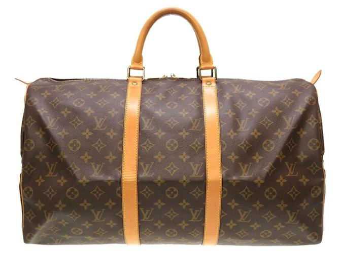 Louis Vuitton Keepall 50 Brown Cloth  ref.1271154