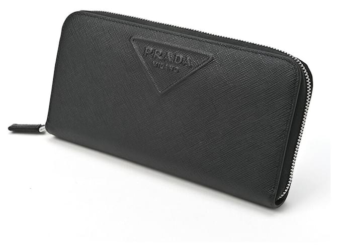 Prada Saffiano Negro Cuero  ref.1271177