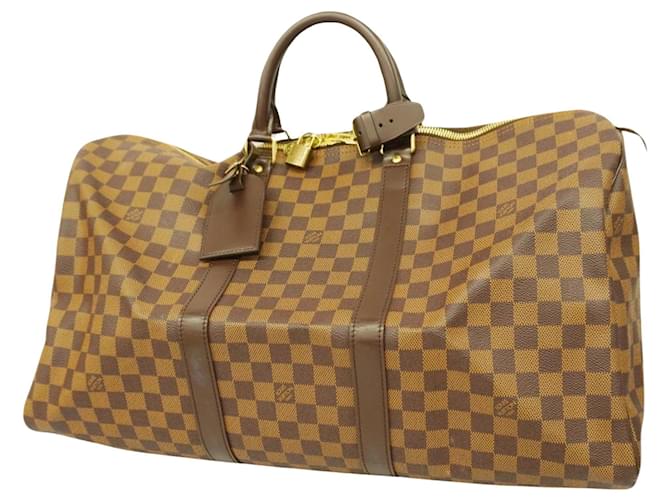 Louis Vuitton Keepall 50 Brown Cloth  ref.1271281