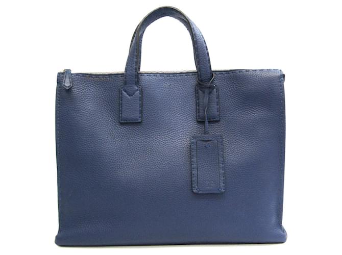 Fendi Selleria Blue Leather  ref.1271327