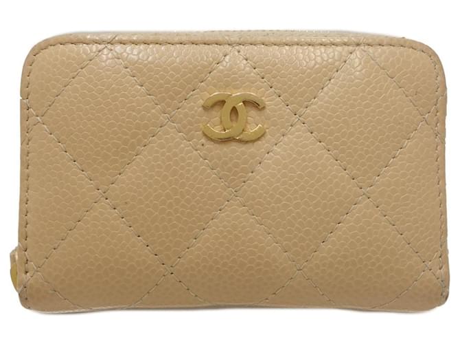 Chanel Bege Couro  ref.1271508