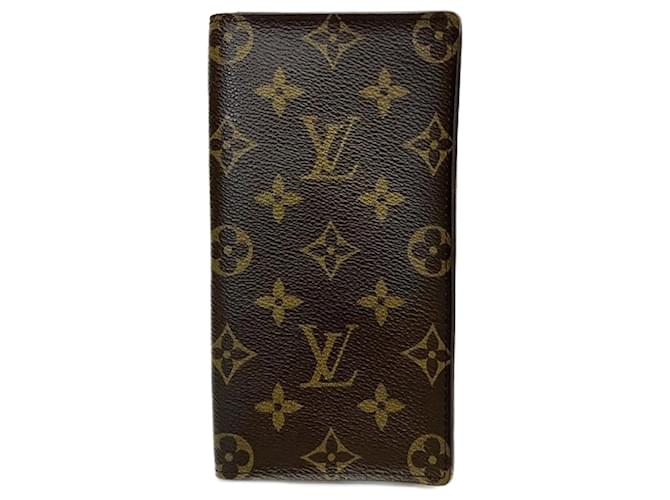 Louis Vuitton Porte carteira de crédito bifold Marrom Lona  ref.1271605