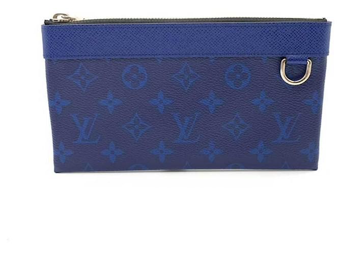 Louis Vuitton Discovery Azul Couro  ref.1271632